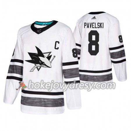 Pánské Hokejový Dres San Jose Sharks Joe Pavelski 8 Bílá 2019 NHL All-Star Adidas Authentic